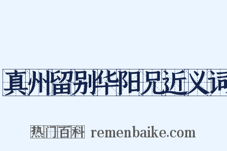 真州留别华阳兄近义词是什么意思的图片